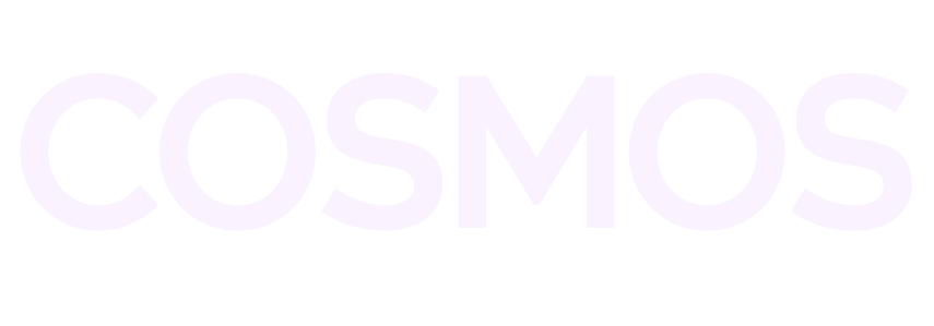 logotipo cosmos letras blancas